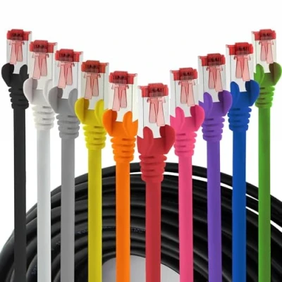 Afbeelding van Cat6 Ethernet kabel, Gigabit LAN netwerkkabel RJ45 Cat 6, 0,25 meter, 10 kleuren