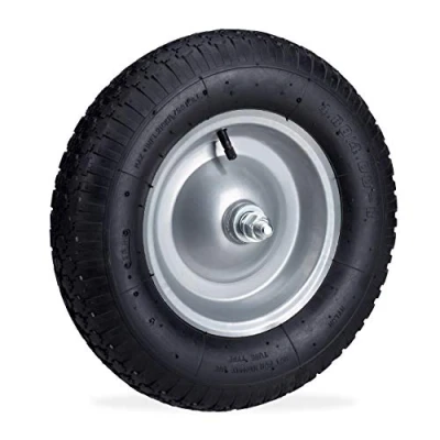 Afbeelding van Relaxdays 4 x kruiwagenwiel 4.80 4.00 8 luchtband met as stalen velg tot 200 kg