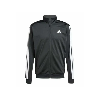 Afbeelding van adidas Heren 3 strepen gebreid regular track top, zwart, maat S lang