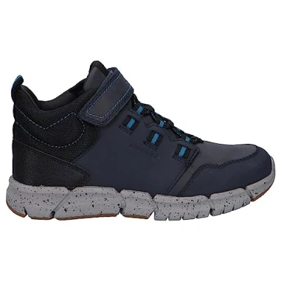 Afbeelding van Geox Flexyper BOY ABX Sneakers hoog voor kinderen, Maat: 34, Navy/petrol Leer en textiel