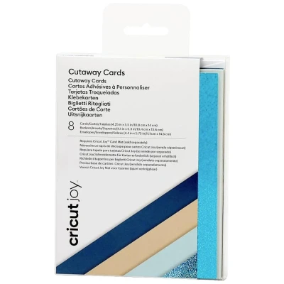 Afbeelding van Cricut Joy™ Cutaway Cards Kaartenset Beige, Turquoise (glanzend), Donkerblauw, Lichtblauw
