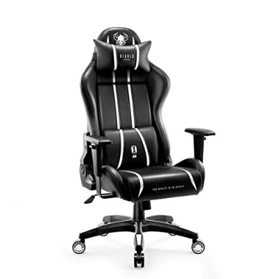 Afbeelding van Diablo X One 2.0 Gaming Stoel Gamestoel Bureaustoel Verstelbare Armleuningen Ergonomisch Ontwerp Nek / Lendenkussen (L, Zwart Wit)