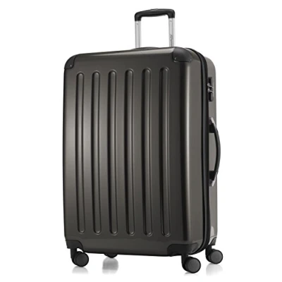 Afbeelding van HAUPTSTADTKOFFER Alex koffer met harde schaal, trolley, reiskoffer, 4 dubbele wielen, uitbreiding, grafietgrijs, 75 cm Koffer,