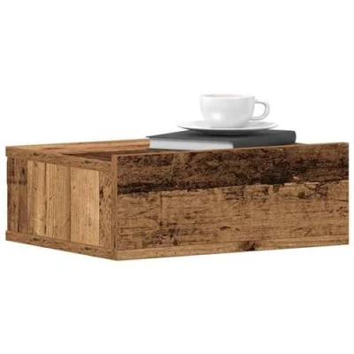 Image de vidaXL Table de chevet flottante vieux bois d&#039;ingénierie861119