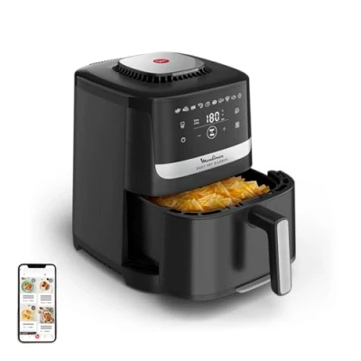 Image de Moulinex Easy Fry Silence, Friteuse à air, 5L, 1,5kg, Technologie Silent, Système Clean &amp; Store, 10programmes, Noir, EZ5528F0