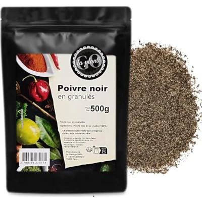 Afbeelding van Zwarte peper in korrels 500 g LA PLANTIGO