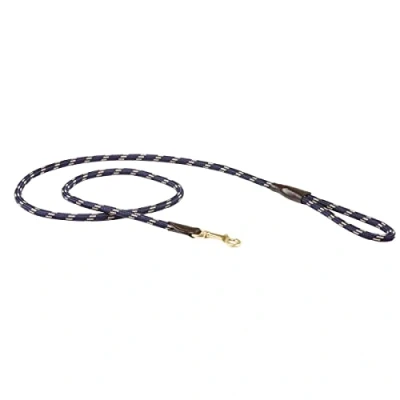 Afbeelding van Weatherbeeta Dog Lead Rope Leather Navy/Brown 120cm