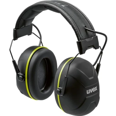 Afbeelding van Uvex aXess one 2.0 actieve ruisonderdrukkende hoofdtelefoon met Bluetooth 5.2 technologie, SNR 31 dB &amp; IP54, geschikt voor buiten, robuuste hoofdband, Zwart/Lime Groen
