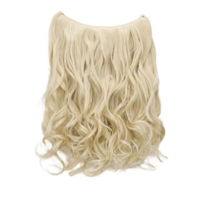 Afbeelding van CAISHA by Prettyshop Haarextensies, 50 cm, 1 haarverlenging met elastiek, golvend, lichtblond E116