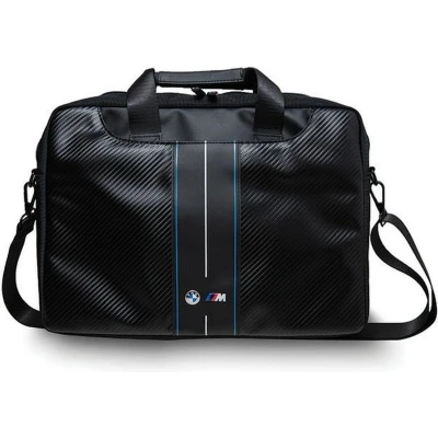 Afbeelding van BMW M Carbon Blue Stripes Laptoptas (Geschikt voor toestellen tot 16 Inch) Zwart