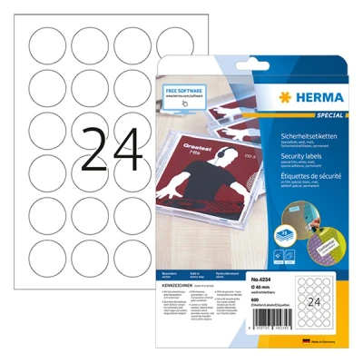 Image de HERMA Special étiquettes en film de sécurité/étanchéité mat autocollant permanent 600 étiquette(s)