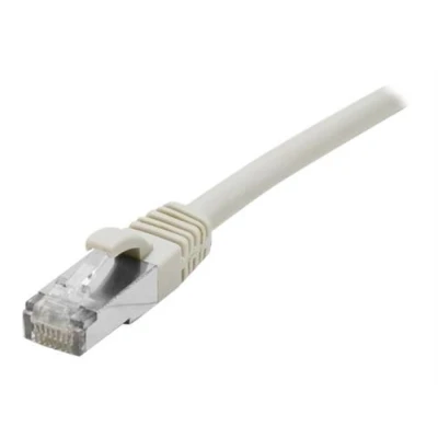 Image de deXlan Cordon de raccordement RJ 45 (M) pour 30 m SFTP CAT 6a sans halogène, moulé, crochet gris