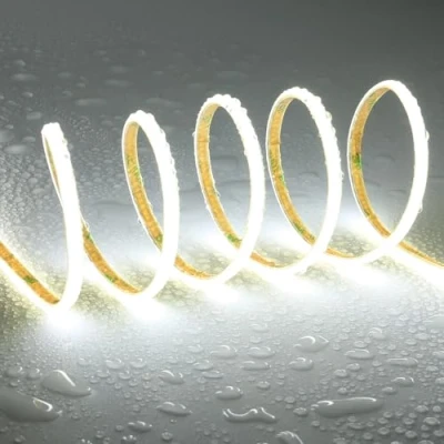 Afbeelding van TOPAI COB led strip 24 V dun 5 mm waterdicht 6000 K koud wit m helder 4000 lm CRI &gt; 90 uniform zonder punten 400 led/m zelfklevend flexibel op maat te snijden voor doe het zelf slaapkamer