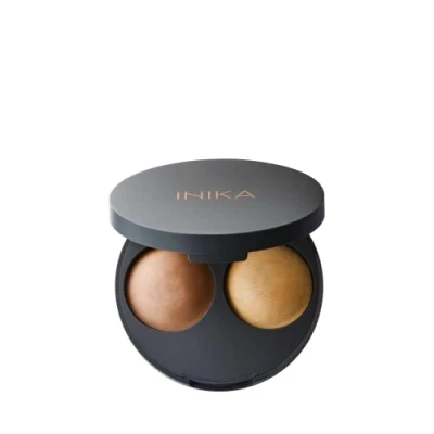 Afbeelding van INIKA REFRESH Baked Contour Duo Almond Vegan 100% Natuurlijk Verzorgend Alle huidtypes Minerale make up