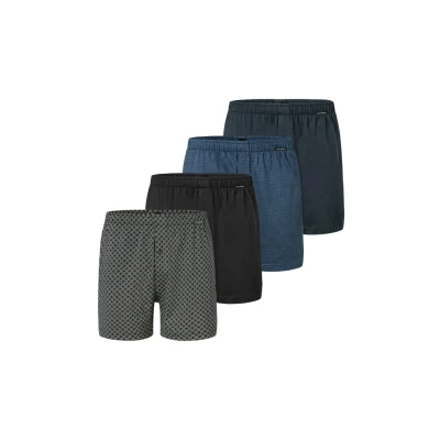 Afbeelding van Schiesser 4 PACK Boxershorts, Heren, Maat: 3XL, Grau schwarz dunkelblau