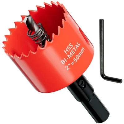 Afbeelding van GARHWAL HSS Gatenzaag M42 Bi metaal 50 mm Met adapter en centreerboor Ideaal voor hout, kunststof, gipsplaten, multiplex metalen Zaagdiepte tot 25