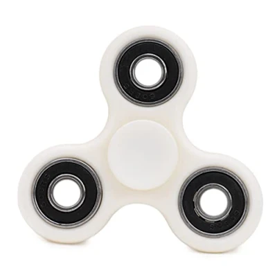 Afbeelding van Toyland® Fidget Hand Spinner, verlicht stress en angst, verschillende kleuren (witte zwarte ringen)