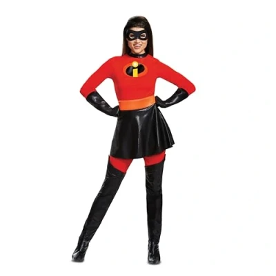 Afbeelding van DISGUISE 66840E Madame Incredible kostuum voor volwassenen, met rok, rood, maat L
