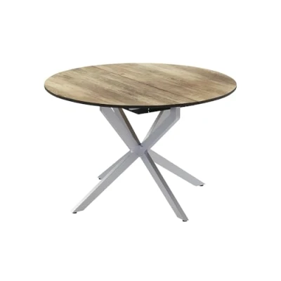 Afbeelding van Vicco Eettafel Loyd, Eiken rustiek/grijs/Grijs, 120 x 76.5 cm Uitschuifbaar