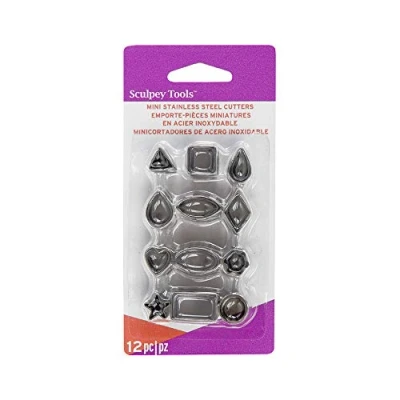 Afbeelding van Premo Sculpey Mini metalen uitstekers; 12 stuks zilver, per verpakking