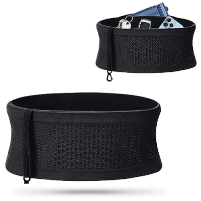 Afbeelding van heuptas, multifunctioneel, ademend, verborgen gebreid, uniseks, loopriem voor mobiele telefoon, joggen, Heuptas met clip sleutels, kaarten, zwart.,