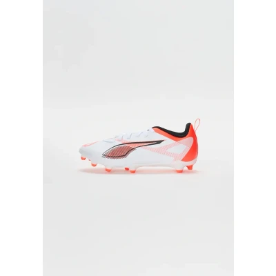 Afbeelding van Puma Ultra 5 PLAY Voetbalschoenen met Kunststof noppen voor kinderen, Maat: 37, White/black/glowing red