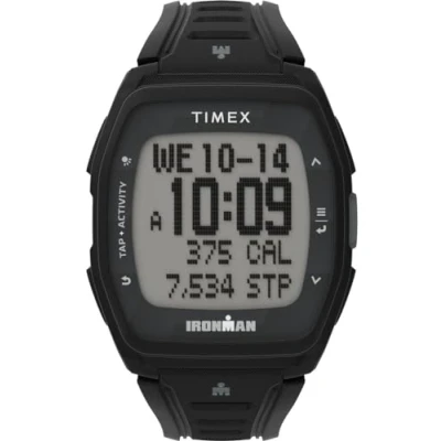 Afbeelding van Timex Ironman TW5M56000 Herenhorloge met siliconen armband, 41 mm, zwart, riem, zwart., Riem