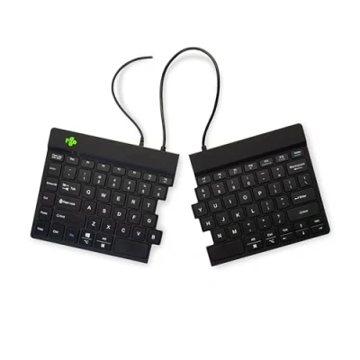 Image de R Go Split Clavier Ergonomique QWERTY (US) noir filaire USB US