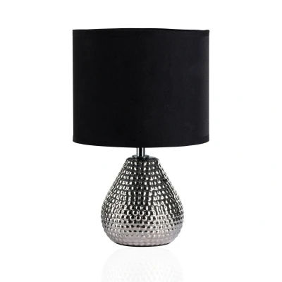 Afbeelding van Pauleen SipofSilver Tafellamp blacksilver ceramic.