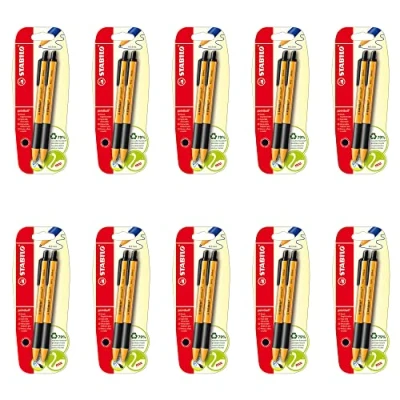 Afbeelding van Balpen STABILO pointball 6030/46 medium zwart blister à 2 stuks