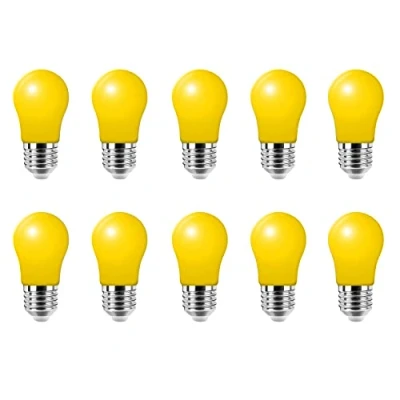 Afbeelding van Verpakking met 10 ledlampen, 3 W, E27, geel, voor bruiloft, Halloween, feest, Kerstmis, bar, stemming, decoratie