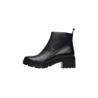 Afbeelding van Camper Wanda Enkellaarsjes met plateauzool, Dames, Maat: 36, Schwarz Leer
