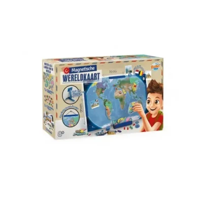 Afbeelding van Buki Magnetische wereldkaart 70 cm x 35 in de kleur Multicolor