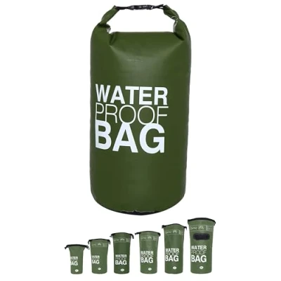 Afbeelding van DonDon waterdichte outdoor dry bag zak droge met riemen olijf 30 liter