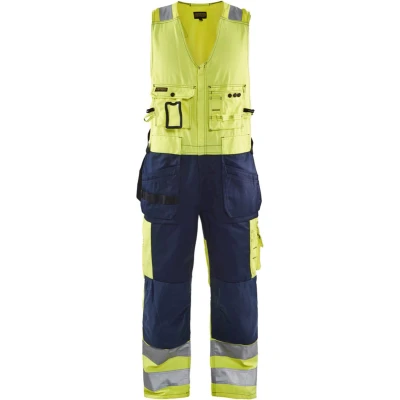 Afbeelding van Blaklader Amerikaanse overall High Vis 2653 1804 Geel/Marineblauw D108