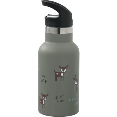 Afbeelding van Fresk rvs thermosfles met extra dop hert olive 350ml