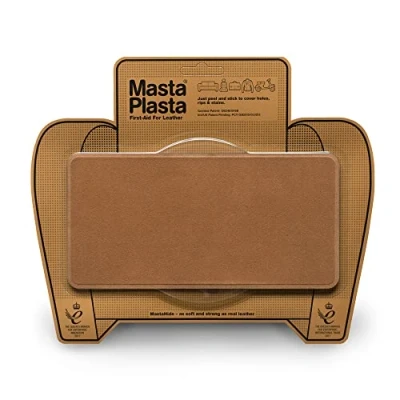 Afbeelding van MastaPlasta Zelfklevende patch voor reparatie van suède. Kleur: Tan. Kies maat/ontwerp. Eerste hulp banken, autostoelen Handtassen, Jassen enz