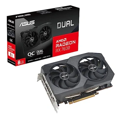 Afbeelding van Asus AMD Radeon RX 7600 Videokaart Gaming Overclocked 8 GB GDDR6 RAM PCIe 4.0 x4