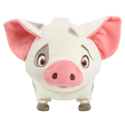 Afbeelding van Just Play Disney Princess Moana Walk &amp; Snort Pua Plush, geluiden, beweging, gevuld dier, varken, kinderspeelgoed voor leeftijden 3 Up by