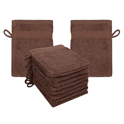 Afbeelding van washandschoenen, 10 delig, badstof, washandje gezicht reinigen, van 100% katoen, babywashandje, bessen