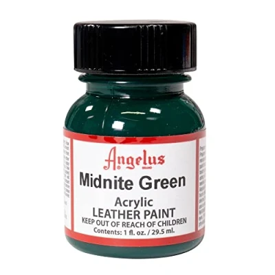 Afbeelding van Angelus leerverf Midnight Green/ Middernacht Groen 118ml/4oz Voor glad lederen oppervlakken van o.a. schoenen, tassen en jassen