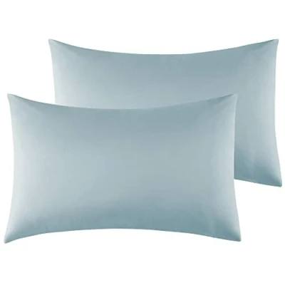 Afbeelding van Kussenslopen, microvezel, groen, 40 x 70 cm, set van 2 stuks, met omslagsluiting