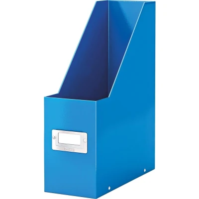 Afbeelding van Leitz Click &amp; Store WOW Tijdschriftencassette Lectuurbak 77% Gerecycled Karton 10.3 x 33 25.3 Cm (BxHxD) Blauw