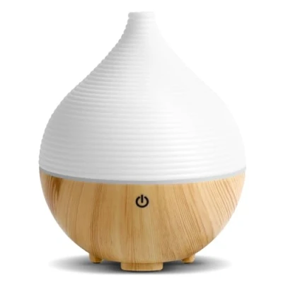Image de AiQInu Diffuseur d&#039;huiles essentielles, 160 ml d&#039;arômes Humidificateur d&#039;ambiance avec LED 7 couleurs, Ultrasons Aromathérapie diffuseur, arrêt automatique, sans BPA