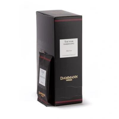 Afbeelding van Dammann Freres thee Darjeeling 24 verpakte cristal zakjes Zwarte uit India composteerbare theebuiltjes