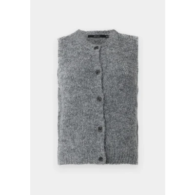 Afbeelding van Vero Moda Vmnovah O NECK Button VEST Bodywarmer, Dames, Maat: XL, Dark grey