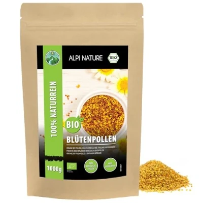 Afbeelding van Biologische bijenpollen, 1 kg, van Alpi Nature, natuurlijke bloempollengranulaat voor smoothie, granen, muesli