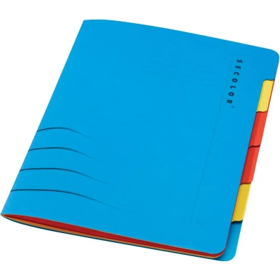 Afbeelding van Sorteermap Secolor sixtab 6 tabbladen 270gr blauw