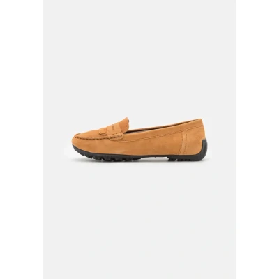 Afbeelding van Geox Kosmopolis GRIP Mocassins, Dames, Maat: 39, Camel Veloursleer