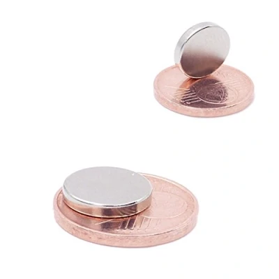 Afbeelding van Brudazon 10 mini schijfmagneten x 2 mm N52 sterke neodymium magneten extra voor modelbouw, foto, wit wandbord, handwerk schijf